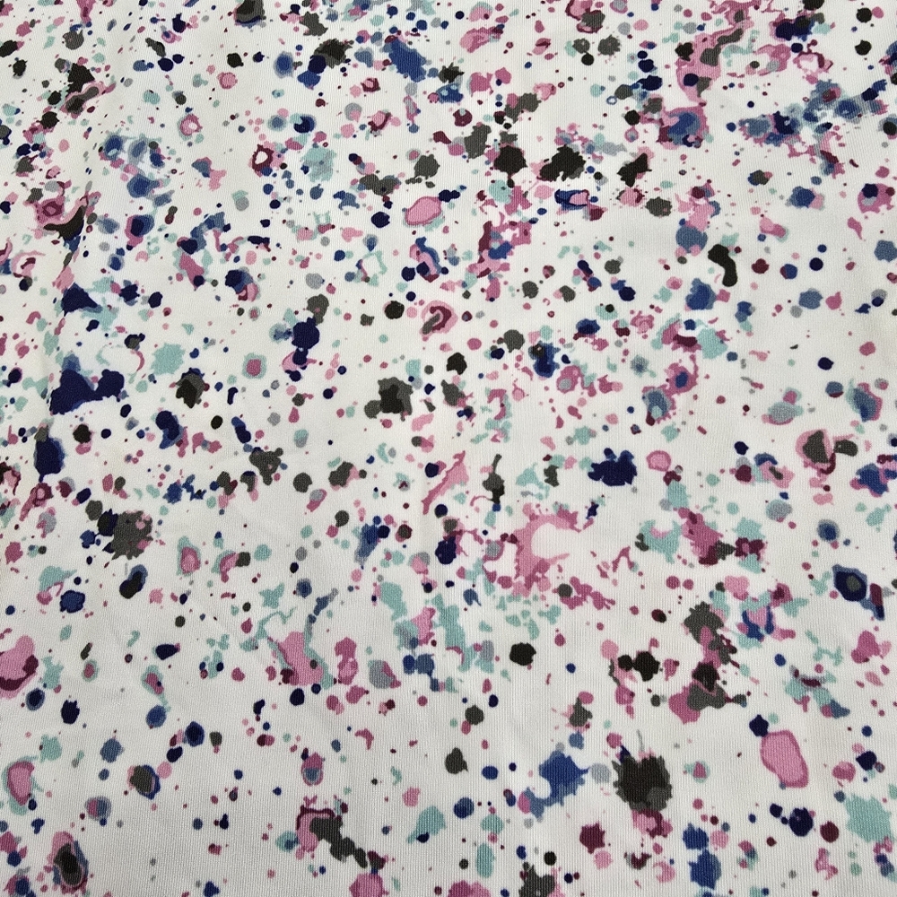 Bad Birdie Sleeveless Collared Golf Polo in White Multi Splatter - Picture 13 of 16